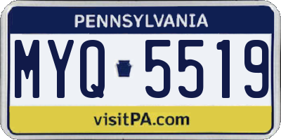 PA license plate MYQ5519