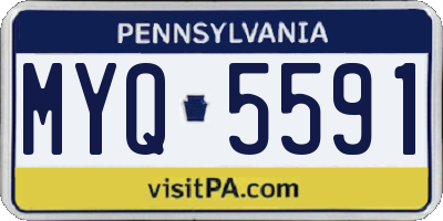 PA license plate MYQ5591