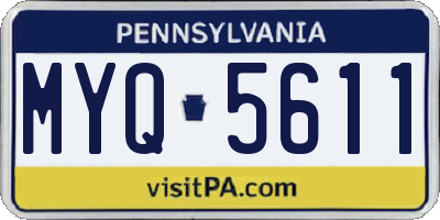 PA license plate MYQ5611
