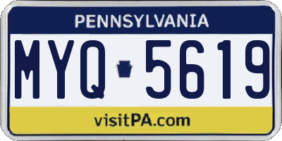 PA license plate MYQ5619