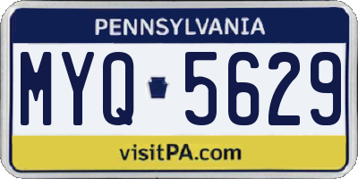 PA license plate MYQ5629