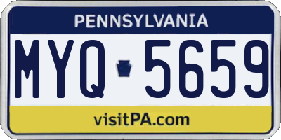 PA license plate MYQ5659