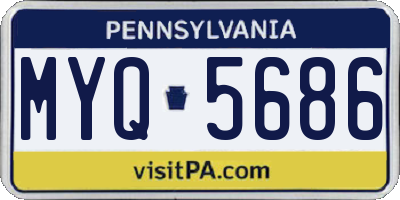 PA license plate MYQ5686
