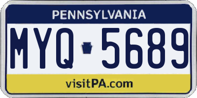 PA license plate MYQ5689