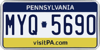 PA license plate MYQ5690