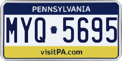 PA license plate MYQ5695