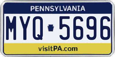 PA license plate MYQ5696