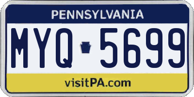PA license plate MYQ5699