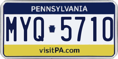 PA license plate MYQ5710