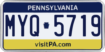 PA license plate MYQ5719