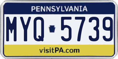 PA license plate MYQ5739