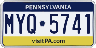 PA license plate MYQ5741