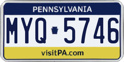 PA license plate MYQ5746