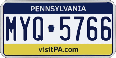 PA license plate MYQ5766