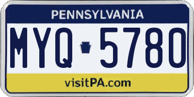 PA license plate MYQ5780