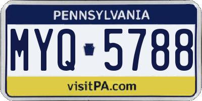 PA license plate MYQ5788