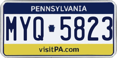 PA license plate MYQ5823