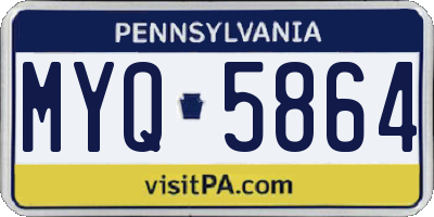 PA license plate MYQ5864