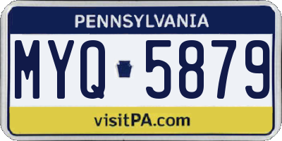PA license plate MYQ5879