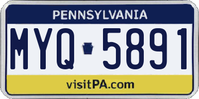 PA license plate MYQ5891