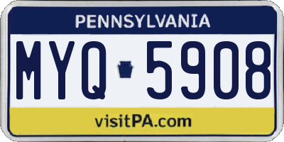 PA license plate MYQ5908