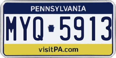 PA license plate MYQ5913