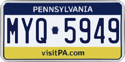 PA license plate MYQ5949