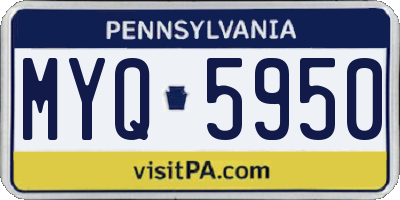 PA license plate MYQ5950