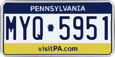 PA license plate MYQ5951