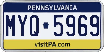 PA license plate MYQ5969