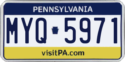 PA license plate MYQ5971