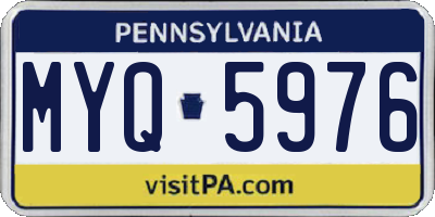 PA license plate MYQ5976