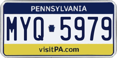 PA license plate MYQ5979