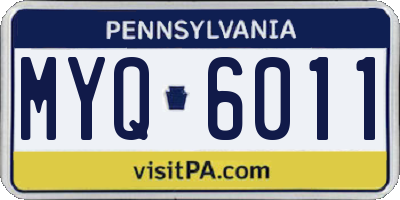 PA license plate MYQ6011