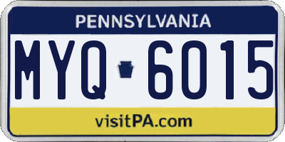 PA license plate MYQ6015