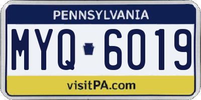 PA license plate MYQ6019