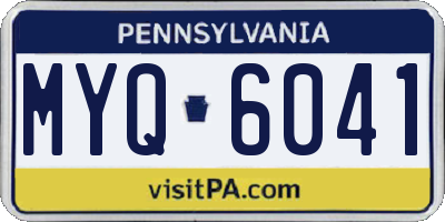 PA license plate MYQ6041