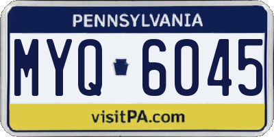 PA license plate MYQ6045
