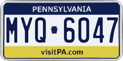 PA license plate MYQ6047