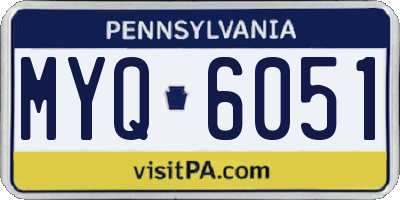 PA license plate MYQ6051