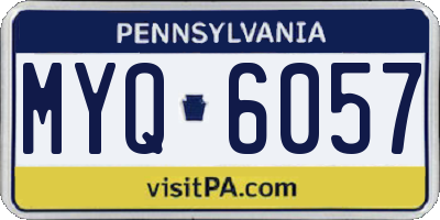 PA license plate MYQ6057