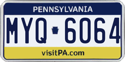 PA license plate MYQ6064