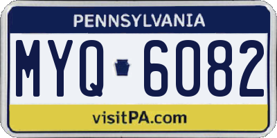 PA license plate MYQ6082
