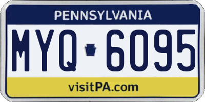 PA license plate MYQ6095