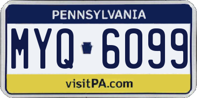 PA license plate MYQ6099