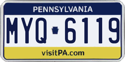 PA license plate MYQ6119