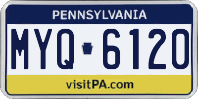PA license plate MYQ6120