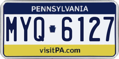 PA license plate MYQ6127