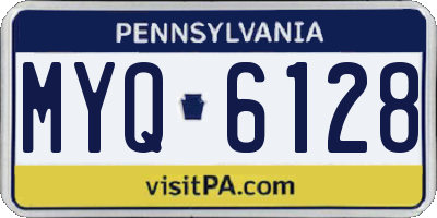 PA license plate MYQ6128