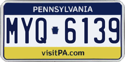 PA license plate MYQ6139